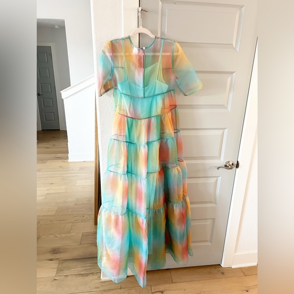 New Staud Hyacinth Rainbow Dress Multi Aura - Picture 5 of 8